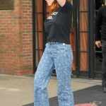 Bella Thorne in a Black Tee Leaves the Bowery Hotel in New York City 04/28/2023