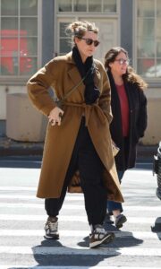 Blake Lively in a Tan Coat