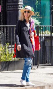 Blythe Danner in a Black Cardigan