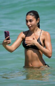 Chantel Jeffries in a Black Bikini