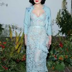 Dita Von Teese Attens the Net-A-Porter x Erdem Intimate Poolside Dinner to Celebrate Exclusive Vacation Collection in Los Angeles 04/25/2023