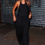 Hailey Bieber in a Black Outfit Leaves Carbone Restaurant in New York 04/26/2023
