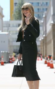 Heidi Klum in a Black Suit