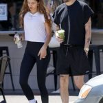 Jenaye Noah in a White Tee Was Seen Out with G-Eazy in Los Feliz 04/19/2023