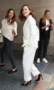 Jennifer Garner in a White Pantsuit