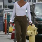 Karrueche Tran in a White Blouse Goes Shopping on Melrose Ave in West Hollywood 04/24/2023