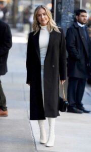 Kristin Cavallari in a Black Coat