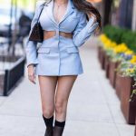 Madison Beer in a Baby Blue Blazer Was Seen Out in New York 04/20/2023