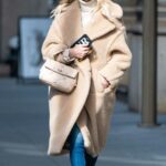 Nicky Hilton in a Beige Faux Fur Coat Was Seen Out in New York 03/29/2023