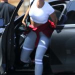 Nicole Murphy in a White Crop Top Goes Shopping at Maxfield in Los Angeles 04/20/2023