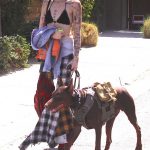 Paris Jackson in a Black Bra Leaves the Lucky Brand Jeans Party with Her Dog in Indio 04/15/2023