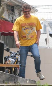 Pedro Pascal in a Yellow Tee