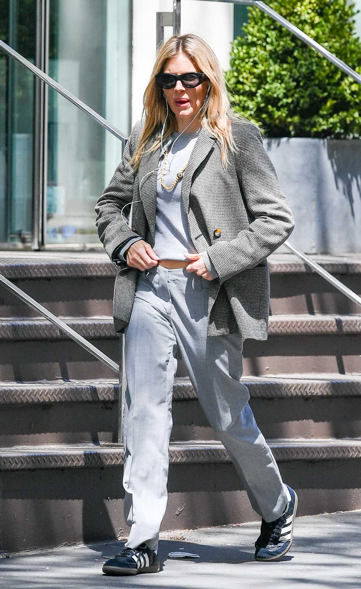 Sienna Miller in a Grey Blazer Was Seen Out in New York 04/19/2023-4 ...