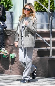 Sienna Miller in a Grey Blazer