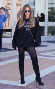 Sofia Vergara in a Black Sweatshirt