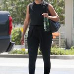 Tracee Ellis Ross in a Black Workout Ensemble Leaves a Workout Session in West Hollywood 04/20/2023