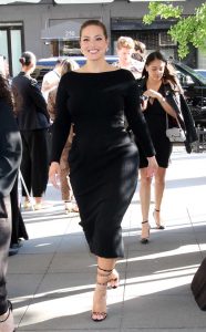 Ashley Graham in a Black Dress