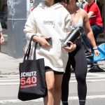 Camila Cabello in a White Oversized Hoodie Was Seen Out in New York 05/29/2023