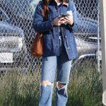 Dakota Johnson in a Blue Ripped Jeans Was Seen Out in Los Angeles 05/13/2023
