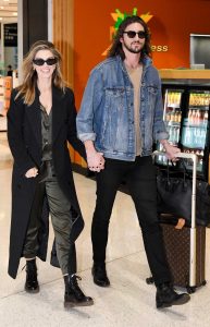 Delta Goodrem in a Black Coat