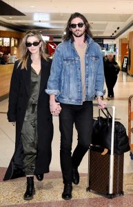 Delta Goodrem in a Black Coat