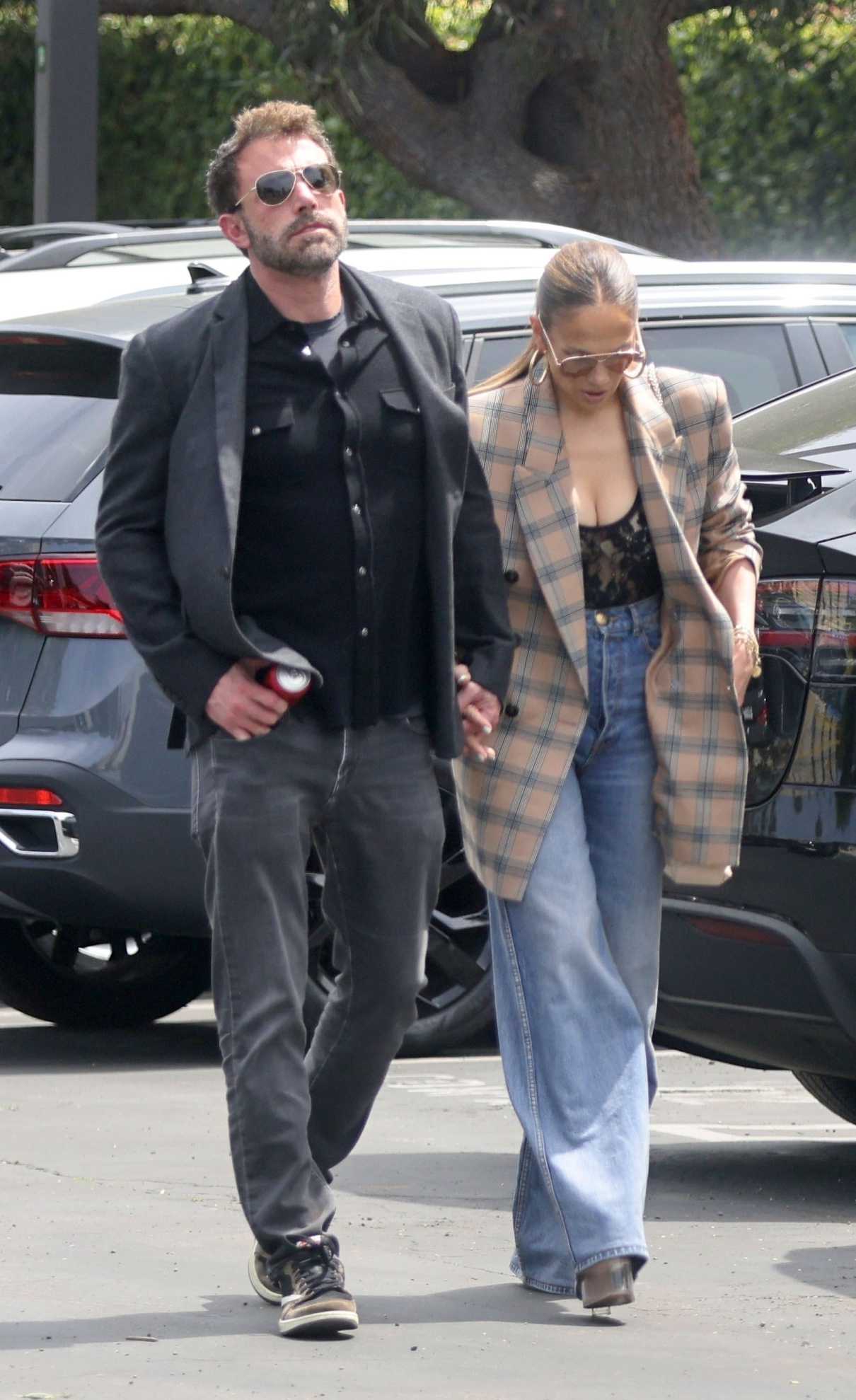 Jennifer Lopez in a Plaid Blazer
