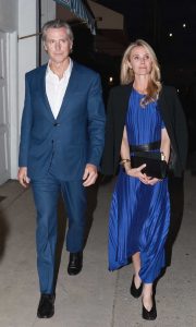 Jennifer Siebel Newsom in a Blue Dress