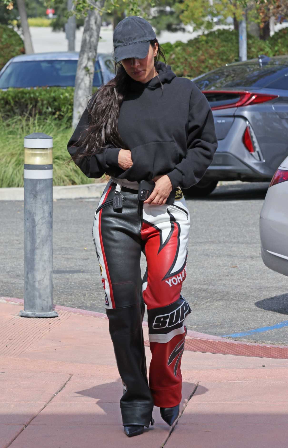 Kim Kardashian in a Black Hoodie