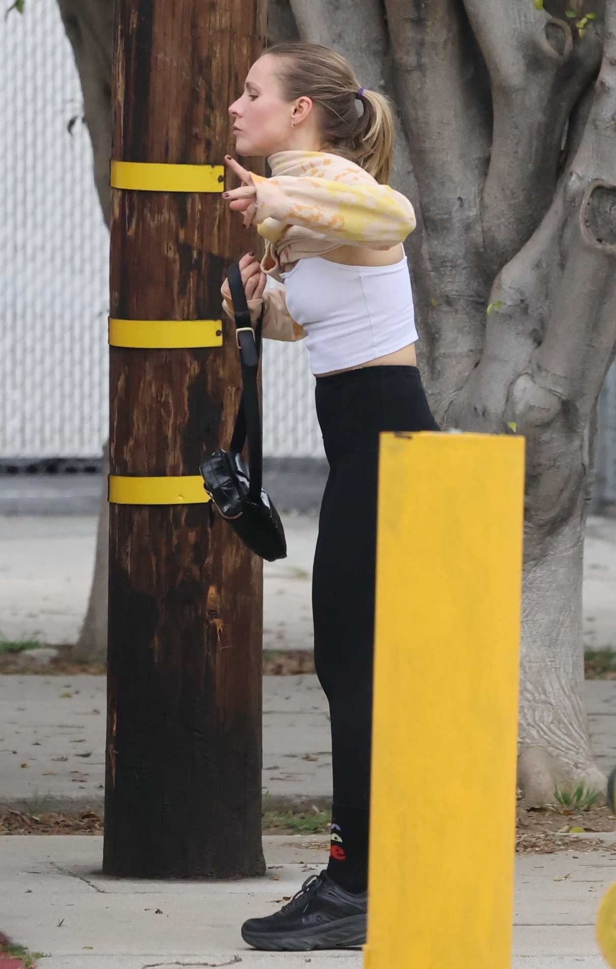 Kristen Bell in a Black Sneakers