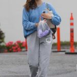 Lucy Hale in a Grey Sweatpants Leaves a Pilates Class in Hollywood 05/24/2023