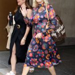 Malin Akerman in a Black Floral Dress Leaves NBC’s Today Show in New York 05/10/2023