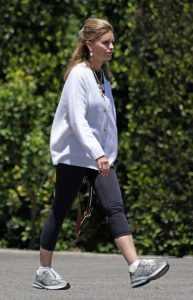 Maria Shriver in a White Cardigan