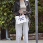 Melanie Griffith in a Brown Leather Jacket Leaves Melanie Grant Store in Los Angeles 05/12/2023