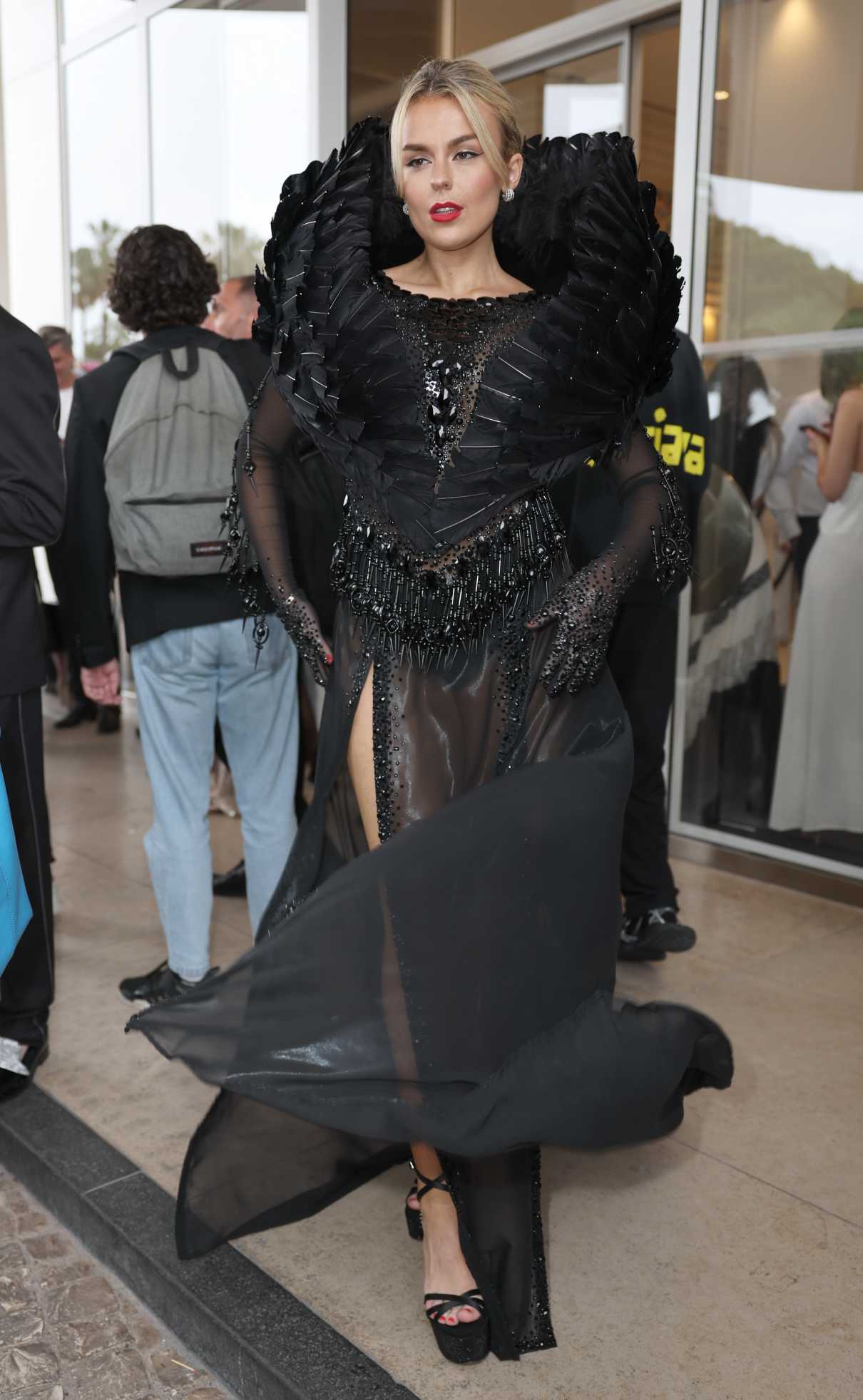 Tallia Storm in a Black Dress
