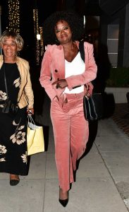 Viola Davis in a Pink Pantsuit