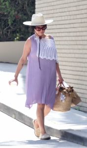 Alia Shawkat in a Purple Dress