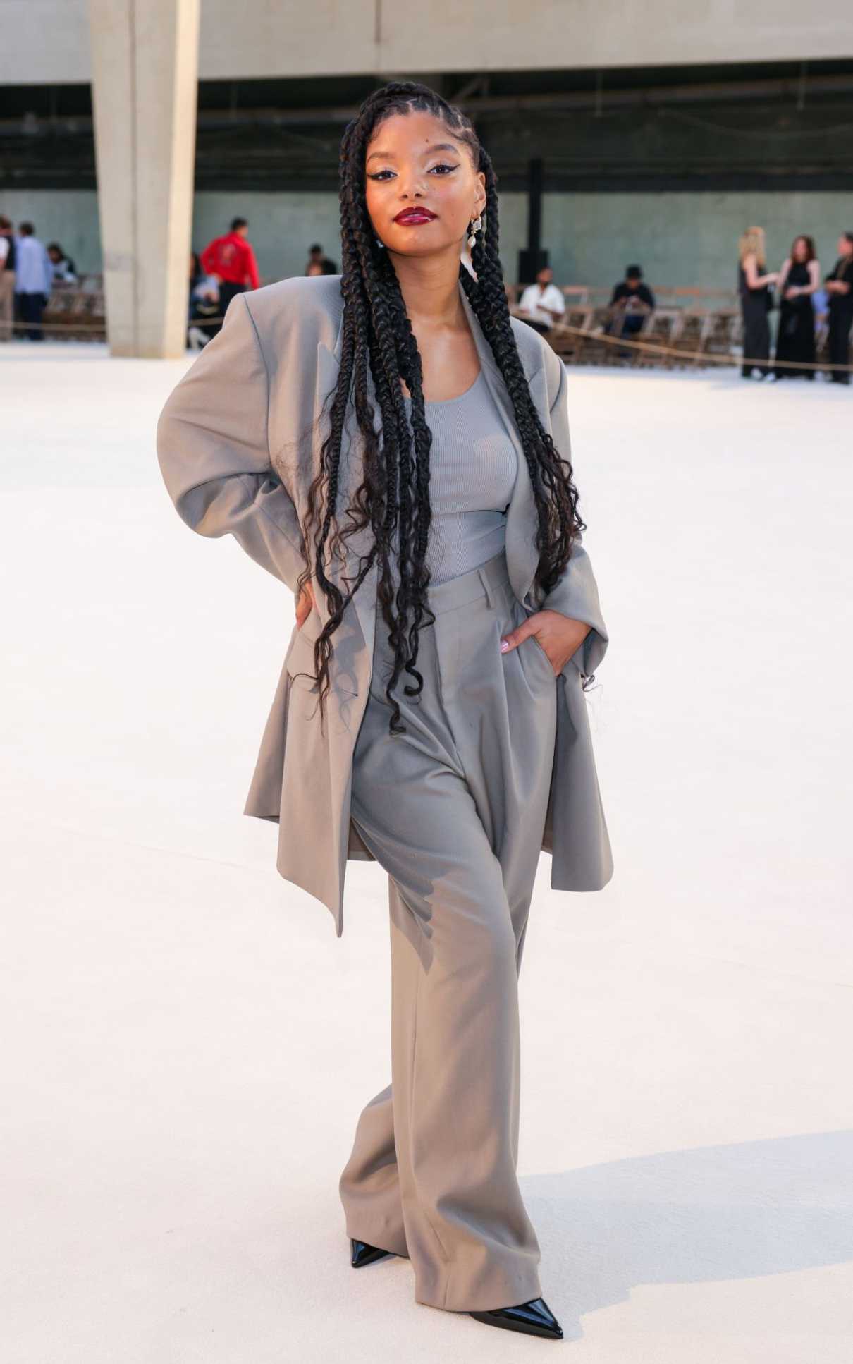 Halle Bailey Attends 2024 Ami Alexandre Mattiussi Menswear Show as Part