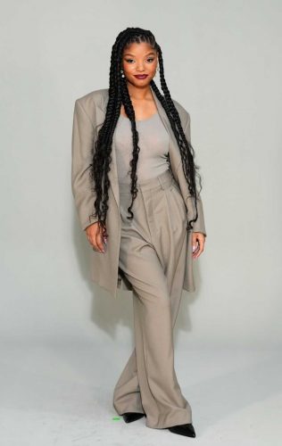 Halle Bailey Attends 2024 Ami Alexandre Mattiussi Menswear Show as Part