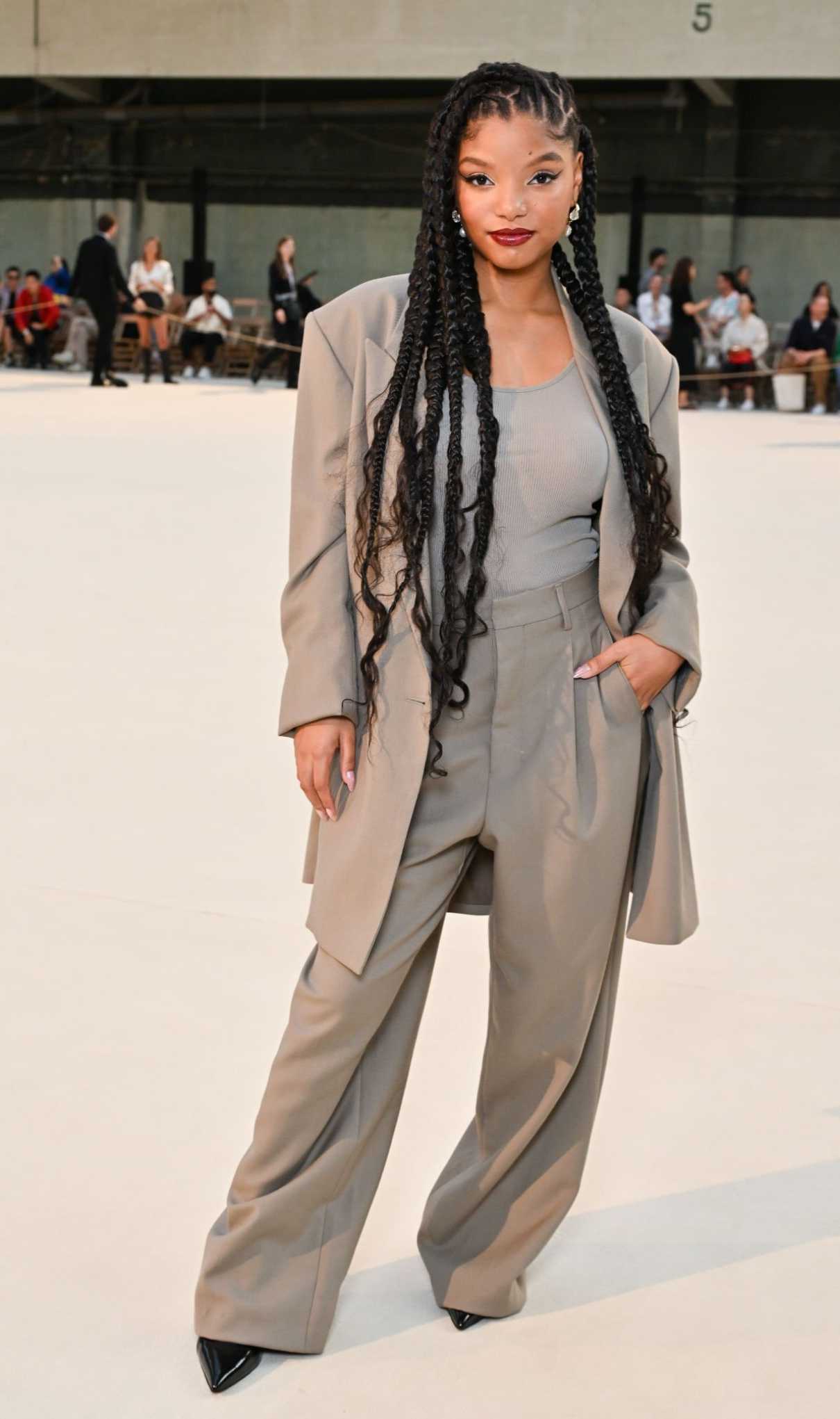 Halle Bailey Attends 2024 Ami Alexandre Mattiussi Menswear Show as Part