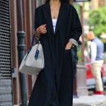 Irina Shayk in a Black Trench Coat Was Seen Out in New York 06/09/2023