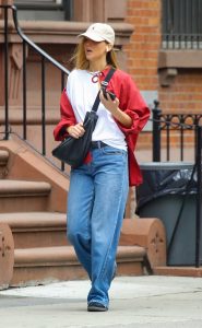 Jennifer Lawrence in a Red Shirt