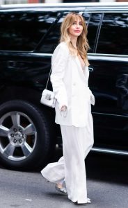 Julianne Hough in a White Pantsuit