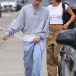 Justin Bieber in a White Sneakers Was Seen Out with Hailey Bieber in West Hollywood 06/24/2023