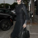 Kat Von D in a Black Dress Has Dinner at Craig’s Restaurant in West Hollywood 06/15/2023