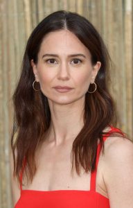 Katherine Waterston in a Red Dress