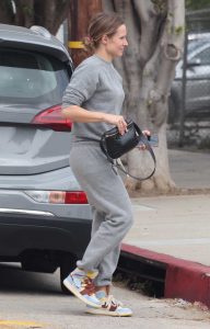 Kristen Bell in a Grey Sweatsuit