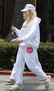 Nicollette Sheridan in a White Sweatsuit