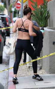 Olivia Wilde in a Black Sports Bra