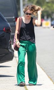 Olivia Wilde in a Green Track Pants