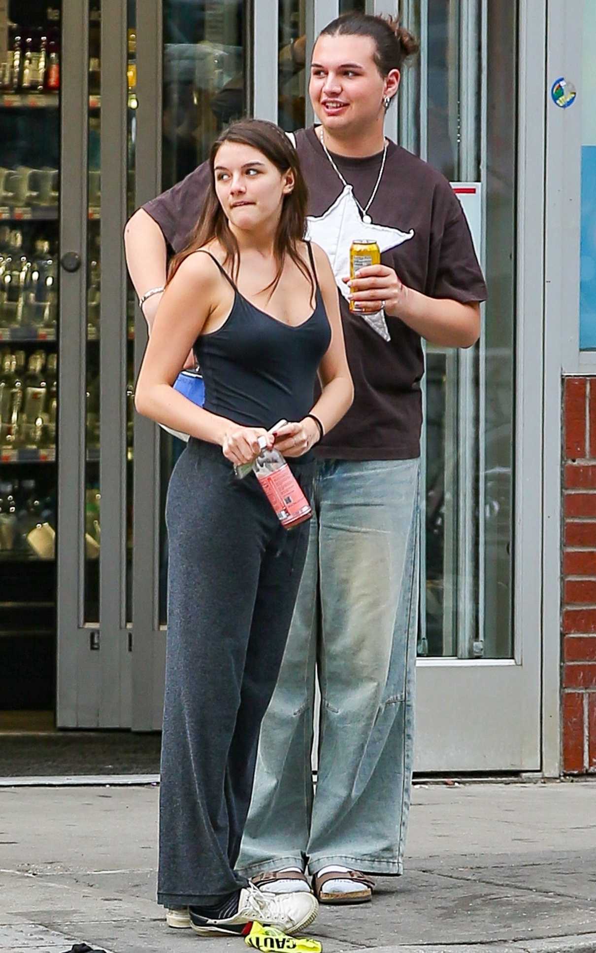 Suri Cruise in a Black Top Was Seen Out with a Friend in New York 06/22